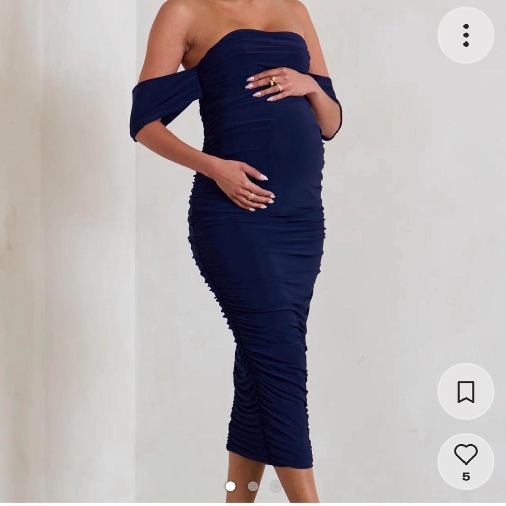 Club London Navy blue maternity dress